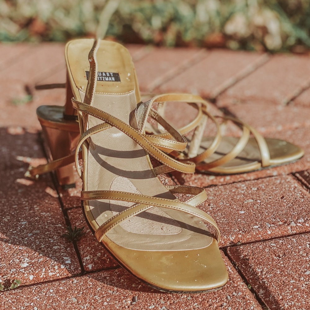 Vintage Stuart Weitzman strappy Kitten Heels
